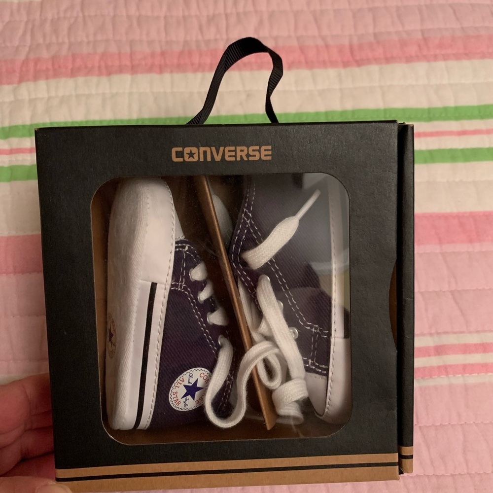 Baby Converse soft shoe with ties, size 2